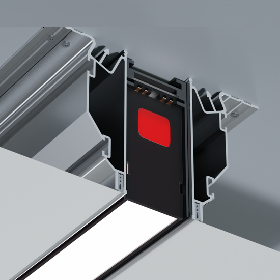 Трек белый MAGNETIC S25 220V шинопровод 2x контактный, White 3000х32х57mm 