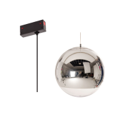 Люстра подвесная Е27 на трек MAGNETIC S39 дизайн Mirror Ball Silver D350mm