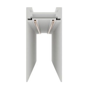 Трек белый MAGNETIC S25 220V шинопровод 2x контактный, White 1000х32х57mm 