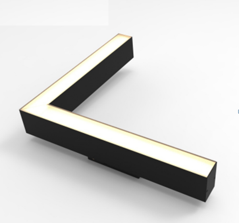 Светильник LINER MAGNETIC S20 Угловой 48V 24W 120° 3000/4000/6000K CRI90 | Черный корпус L300mm