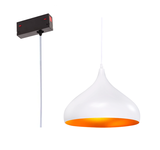 Св-к подвесной Е27 на трек MAGNETIC S39 дизайн TomDixon White/Gold  D325mm