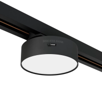 Трековый светильник RONDO 9W D93x30mm 3000К/4000K/6000К 2TRA | Черный корпус