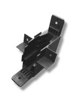 Соединитель пластиковый  потолок-стена,  угол 90° для ГКЛ S20 60x60x26mm, Черный