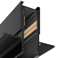 Трековая система встраиваемая MAGNETIC S15 48V 4TRA BLACK 2000x60x52mm