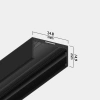 Трековая система универсальная MAGNETIC S25 48V 2TRA BLACK 3000x24.9x13.2mm