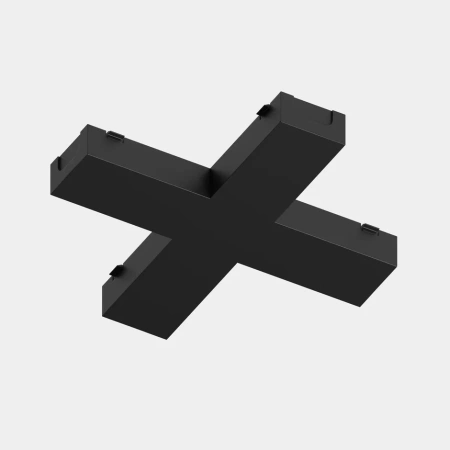 Х-соединитель для шинопровода S25 2TRA | Black 100х100х10.5mm