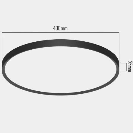 Светильник накладной RONDO 38W D400х25mm 4000K | White