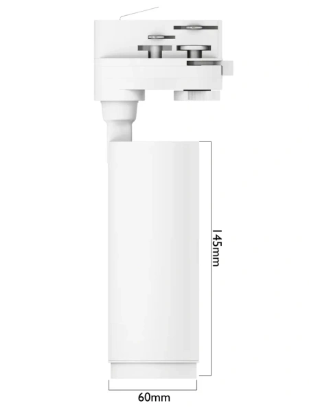 Трековый светильник CITY ZOOM NEW 20W 3000/4000/6000К 10°- 60° 4TRA 60х145mm | Белый корпус