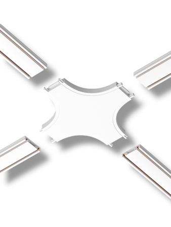 Х- соединитель потолок-потолок для шинопровода H5 White