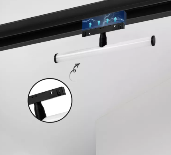 Светильник TUBE MAGNETIC S15 48V 20W 180° 4000K CRI90 OSRAM | Черный корпус L600mm