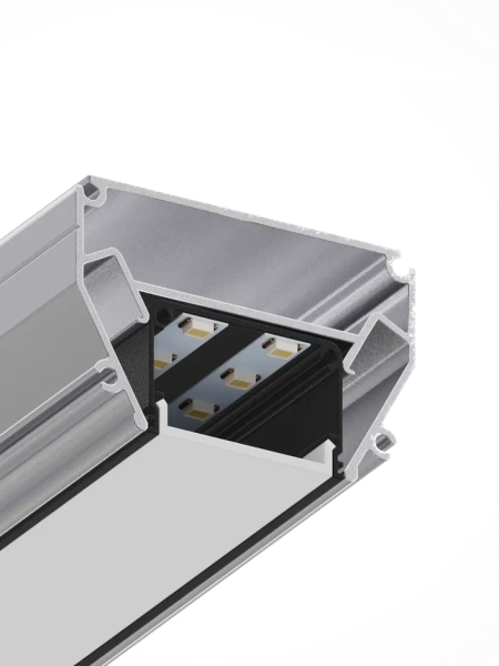 Матовый белый экран светорассеиватель для профиля световая линия LINER BLACK 34x19мм