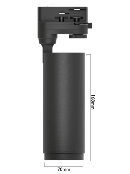 Трековый светильник CITY ZOOM NEW 30W 3000/4000/6000К 10°- 60° 4TRA 70х168mm | Черный корпус