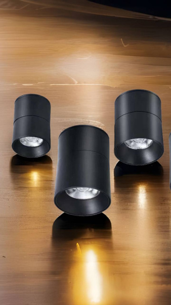 Светильник светодиодный накладной поворотный COLT R95 20W 3000K 36° BLACK Ø95x110mm