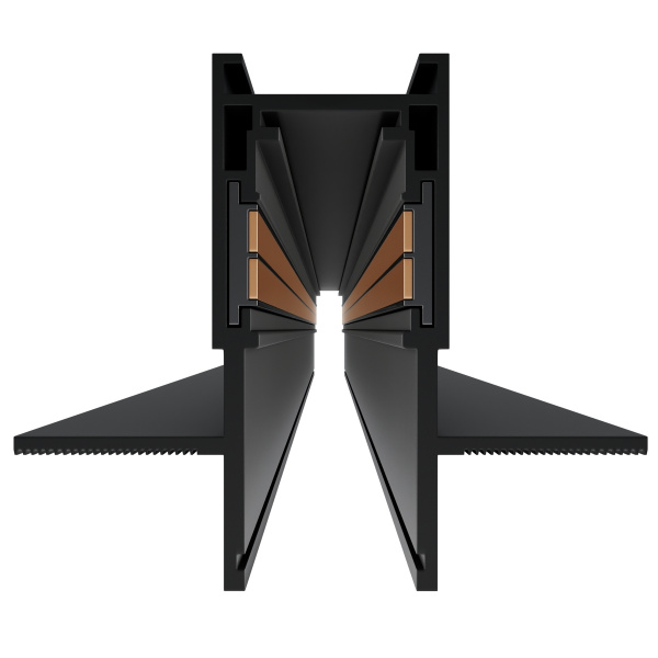 Трековая система встраиваемая MAGNETIC S15 48V 4TRA BLACK 2000x60x52mm