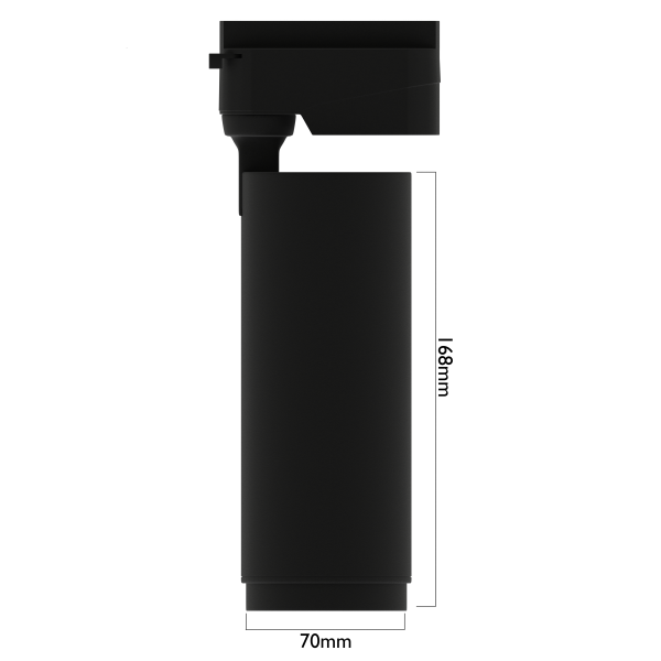Светильник CITY ZOOM 30W 10°-60° 3ССТ 3000/4000/6000К CRI85 Черный 2TRA однофазный 220V 70x168mm