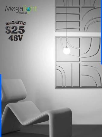 Угловой соединитель профиля для натяжных потолков MAGNETIC S25 200х200mm