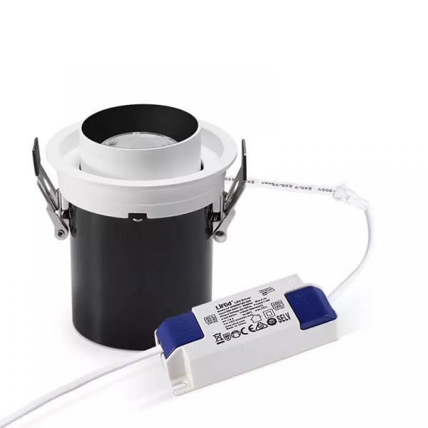 Светильник COLT 12W 3000К 36° | SPOT поворотно-выдвижной | WHITE Ø98mm