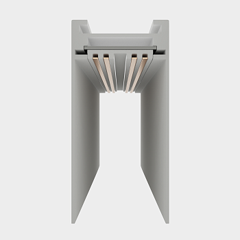 Трековая система серии MAGNETIC S39 220V 4TRA White 2000х39х76mm