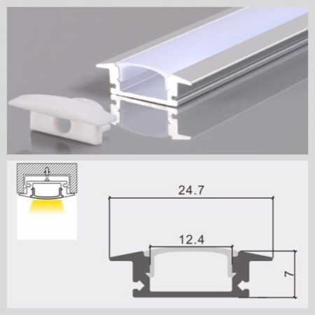 Профиль ML 24*7*2000mm Silver (100pcs)