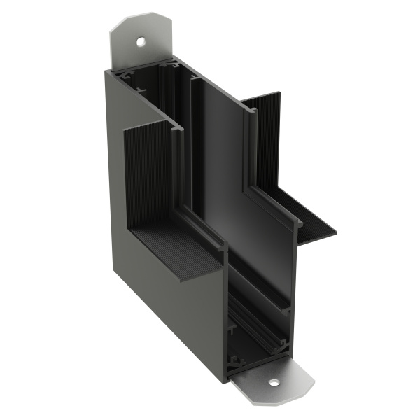 Соединитель пластиковый  потолок-стена,  угол 90° для ГКЛ S20 60x60x26mm, Черный