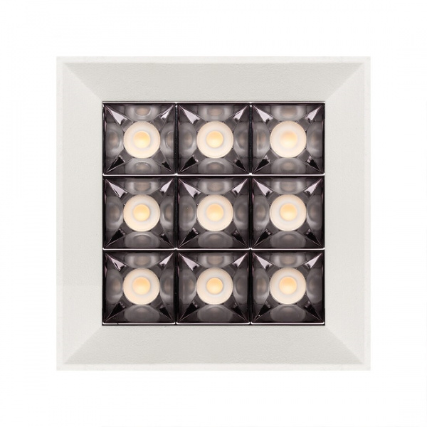 Св-к накладной WINDOWS 18W 9x2W OSRAM CRI90, DW 4000K, KEGU драйвер, White 81х81х81 mm