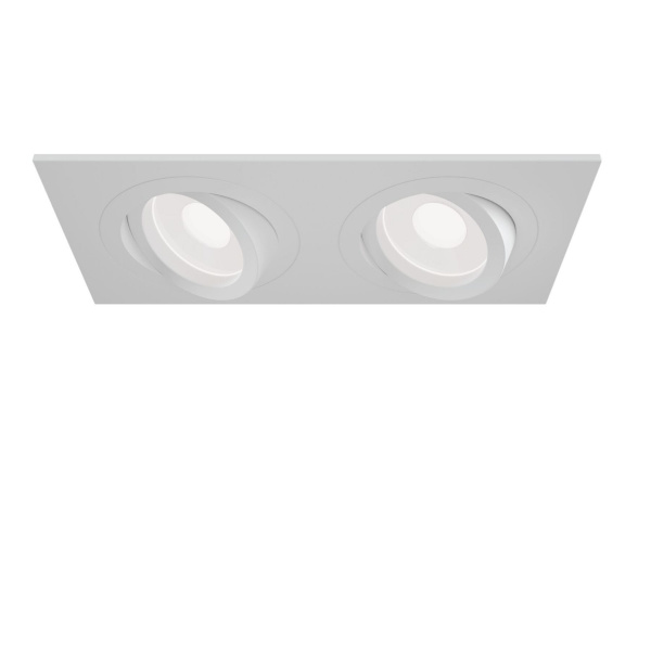 Светильник встраиваемый CITY DL X2 MR16 ALU WHITE | 172х92(75)x25mm