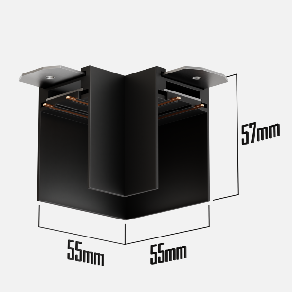 Угловой соединитель потолок-потолок для трековой системы S25 White 78x78x57mm EAC19329 