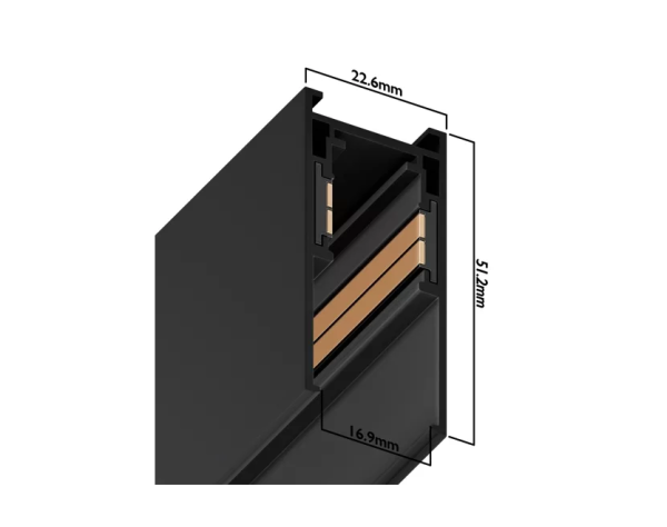 Профиль для натяжных потолков MAGNETIC S15 | 55x52х2000mm