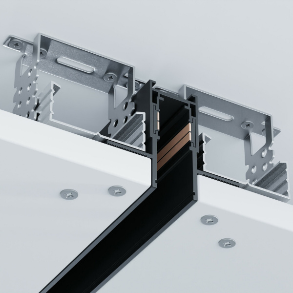 Трековая система встраиваемая MAGNETIC S15 48V 4TRA BLACK 2000x60x52mm