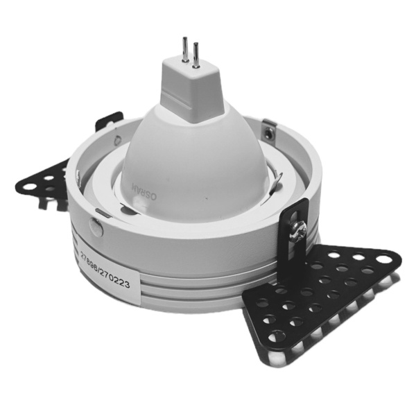 Светильник встраиваемый под отделку MR16 GU10 WHITE | Ø80(80)x27mm
