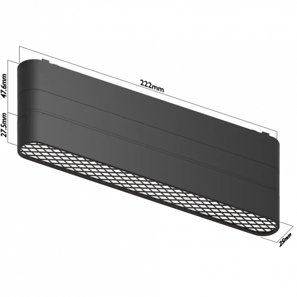 Cветильник BLACK BOOK COMFORT MAGNETIC Н5 48V 12W 120° 4000K OSRAM |  White 222х25х75mm