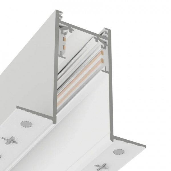 Трековая система встраиваемая MAGNETIC S20 NEW 48V 4TRA WHITE 1500x70x52mm