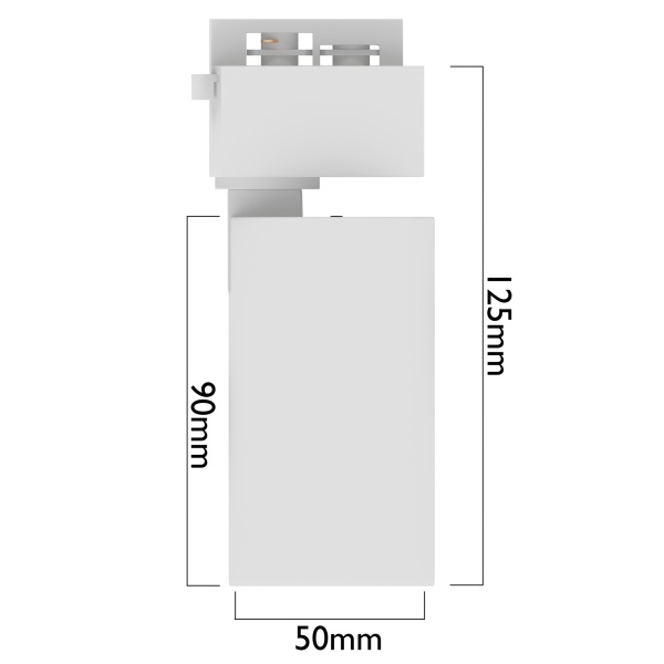 Светильник CITY NEW 12W 3ССТ 3000/4000/6000К CRI85 36° Белый 2TRA однофазный 220V 50x90mm