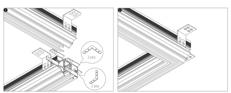 Угловой горизонтальный соединитель к шинопроводу S10
