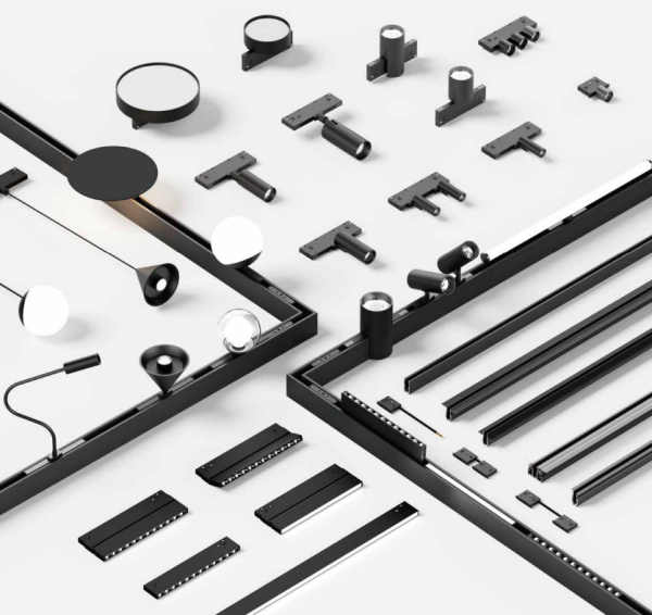 Светильник SPOT BLACK BOOK  MAGNETIC S10 48V 20W 120° CRI90 OSRAM 3000/4000/6000K | Черный корпус 40