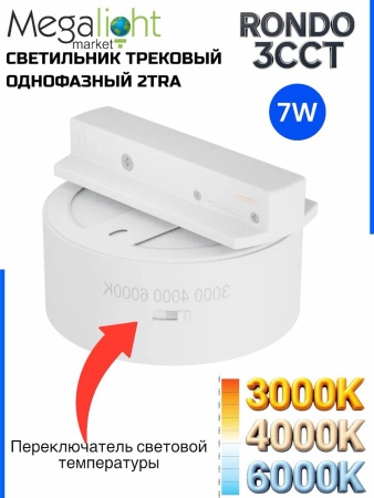 Светильник накладной RONDO 7W D73x30mm 3000К/4000K/6000К White
