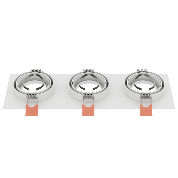 Светильник встраиваемый CITY DL X3 MR16 ALU WHITE | 257х92(75)x25mm