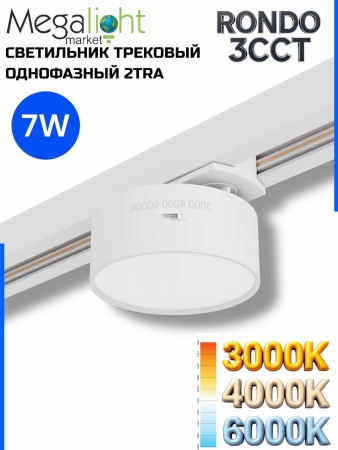 Светильник накладной RONDO 7W D73x30mm 3000К/4000K/6000К White