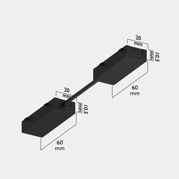 Коннектор гибкий S25 2TRA | Black 160х10.5mm