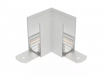 Соединитель алюминиевый угол 90° для накладных трек-систем S20 100x100x54mm, Белый