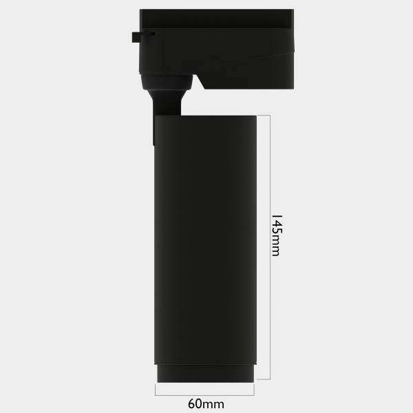 Светильник CITY ZOOM 20W 10°-60° 3ССТ 3000/4000/6000К CRI85 Черный 2TRA однофазный 220V 60x145mm