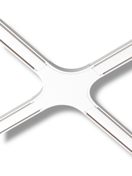 Х- соединитель потолок-потолок для шинопровода H5 White