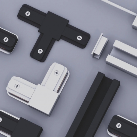 Трековая система серии CITY 2TRA | BLACK 1000x34x19mm | 220V