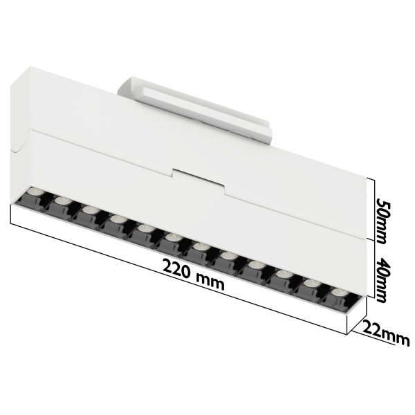 Светильник BLACK BOOK 12W OSRAM 36° WW/3000К, Белый корпус 2TRA