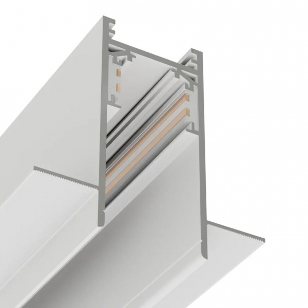 Трековая система встраиваемая MAGNETIC S20 48V 4TRA WHITE 3000x70x52mm