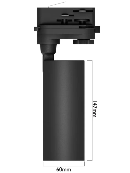 Трековый светильник CITY NEW 25W 3000/4000/6000К 36° 4TRA | Черный корпус 60х145mm